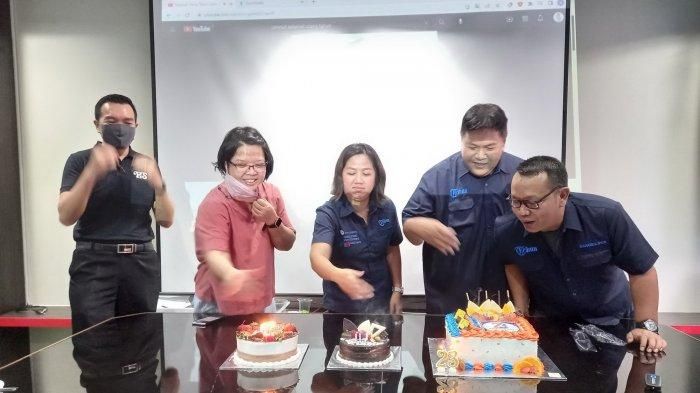 Syukuran HUT ke-23 Bangka Pos dan HUT ke-21 Pos Belitung, dimeriahkan dengan kegiatan dan lomba-lomba, Rabu (25/5/2022).   