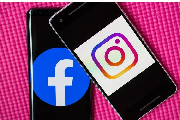 Ilustrasi Facebook dan Instagram