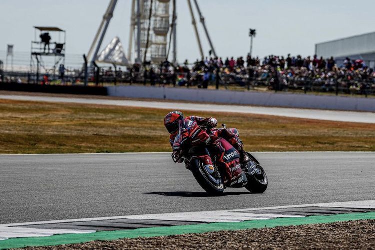 Francesco Bagnaia di MotoGP Inggris 2022(TWITTER/@PECCOBAGNAIA) 