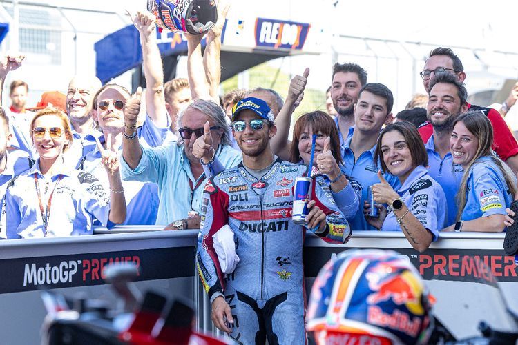 Enea Bastianini saat berlaga pada MotoGP Inggris 2022(Dok. Gresini Racing) 
