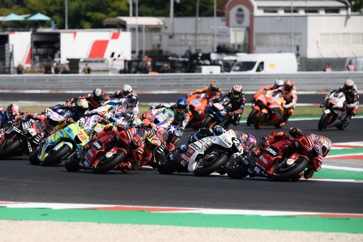 Jack Miller saat berlaga pada MotoGP San Marino 2022. (Photo by Filippo MONTEFORTE / AFP)(FILIPPO MONTEFORTE)