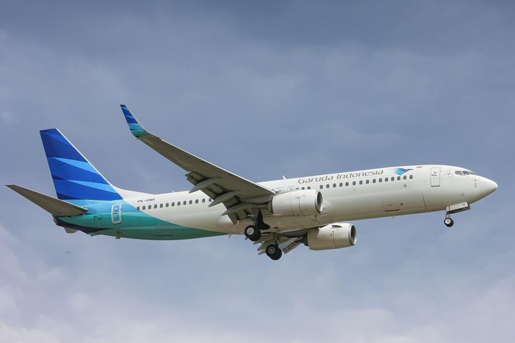 Ilustrasi pesawat Garuda Indonesia.