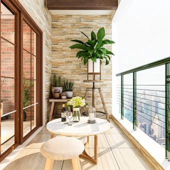 Ilustrasi balkon rumah. (Shutterstock/dadao) 