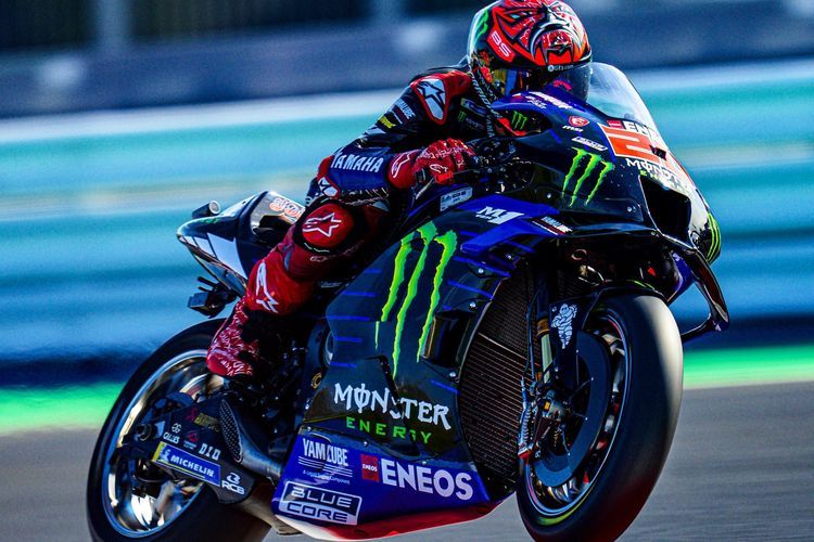 Fabio Quartararo saat menjalani Tes Misano 2022(Twitter @FabioQ20) 