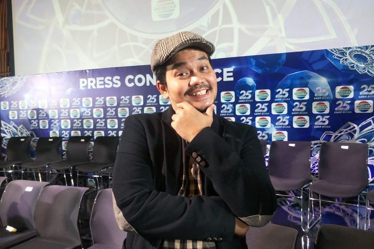 Indra Bekti dalam jumpa pers HUT Indosiar ke 25 di SCTV Tower, Senayan, Jakarta Pusat, Kamis (19/12/2019).(KOMPAS.com/IRA GITA)  
