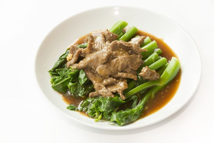 Ilustrasi ca kailan daging sapi.