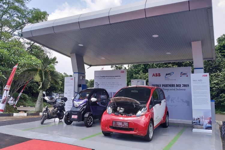 Ilustrasi charging station milik BPPT(KOMPAS.com/Stanly) 