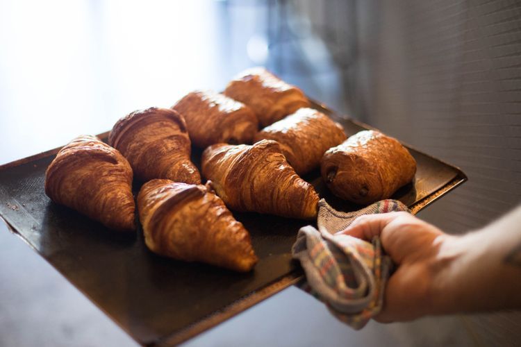 Ilustrasi croissant. 