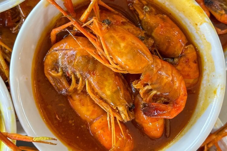 Ilustrasi gulai belacan udang. 