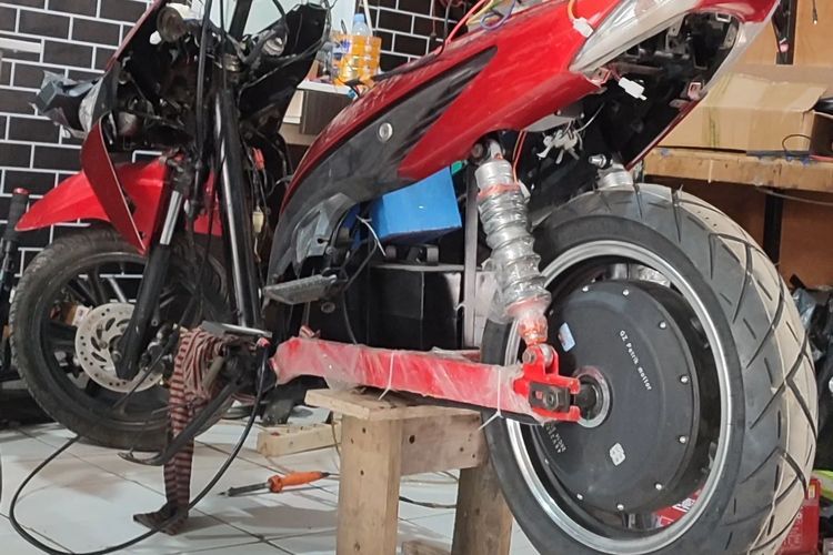 Konversi motor listrik garapan Petrikbike(Dok. Petrikbike) 
