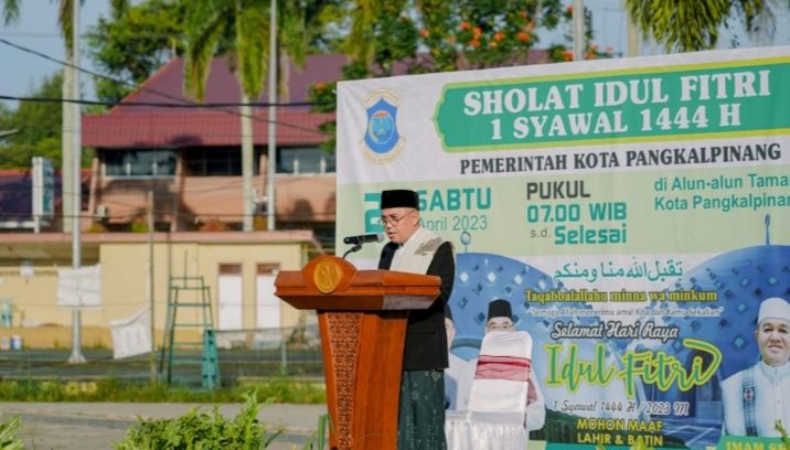 Walikota Pangkalpinang Shalat Idul Fitri 1444 H