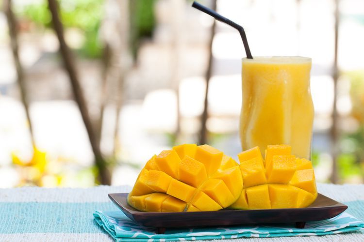 ilustrasi jus mangga 