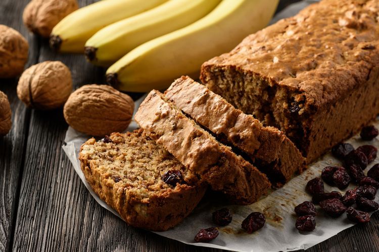 Ilustrasi roti pisang atau banana bread
