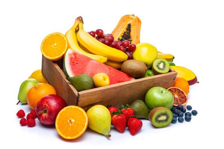 Ilustrasi buah-buahan yang mengandung serat.(iStockPhoto/fcafotodigital) 