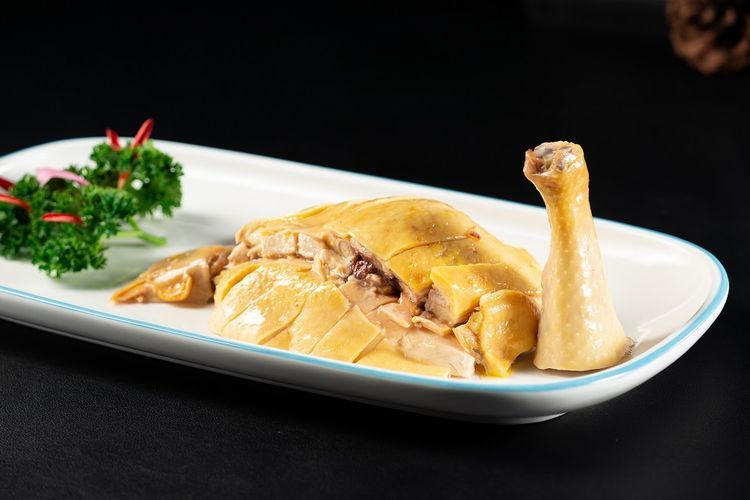 Ilustrasi ayam kukus. 