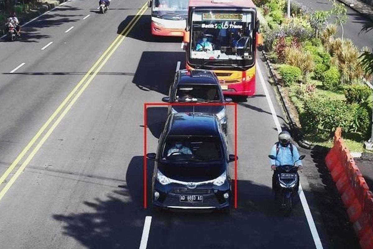 Pengemudi tertangkap kamera tilang elektronik tidak menggunakan sabuk pengaman di Solo, Jawa Tengah(Satlantas Polresta Surakarta 
