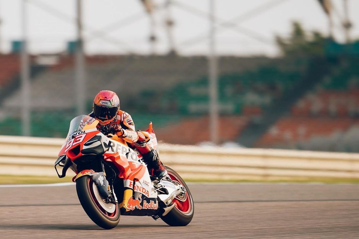 Marc Marquez saat berlaga pada MotoGP India 2023(Dok. @hrc_motogp)  