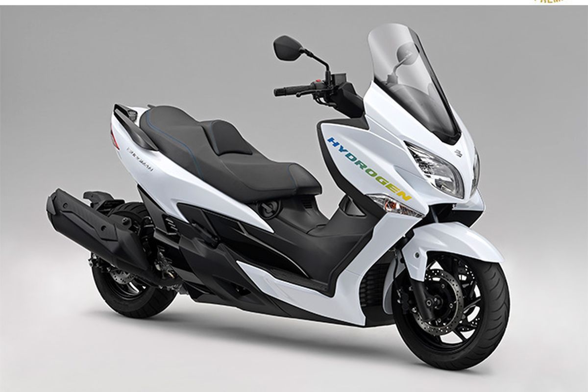 Suzuki Burgman dengan mesin hidrogen, akan dipamerkan di Japan Mobility Show 2023(GLOBALSUZUKI.com)  