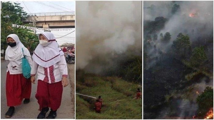 Foto Ilustrasi kondisi kabut asap di Palembang dan wilayah Sumatera Selatan (Sumsel) lainnya semakin parah 
