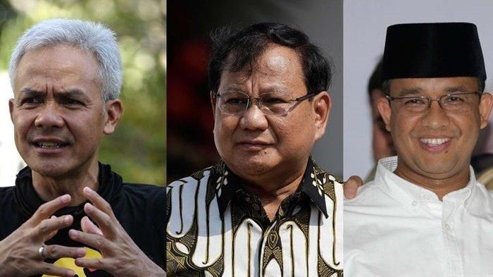 Kolase Ganjar Pranowo, Prabowo Subianto, Anies Baswedan - Inilah 3 Pasangan Capres Cawapres 2024 Menurut Pengamat dan Hasil Survei Pilpres Terbaru  