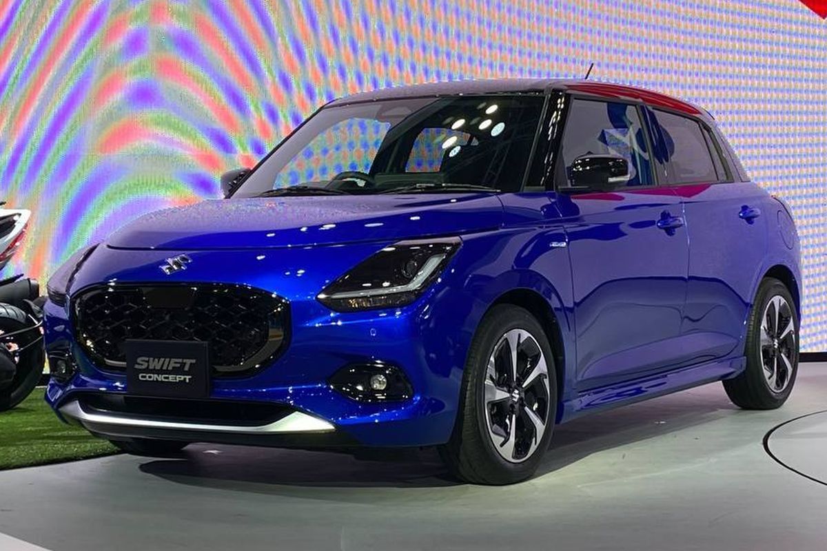 Suzuki akhirnya menampilkan generasi terbaru Swift di Japan Mobility Show 2023.(KOMPAS.com/Agung Kurniawan)  