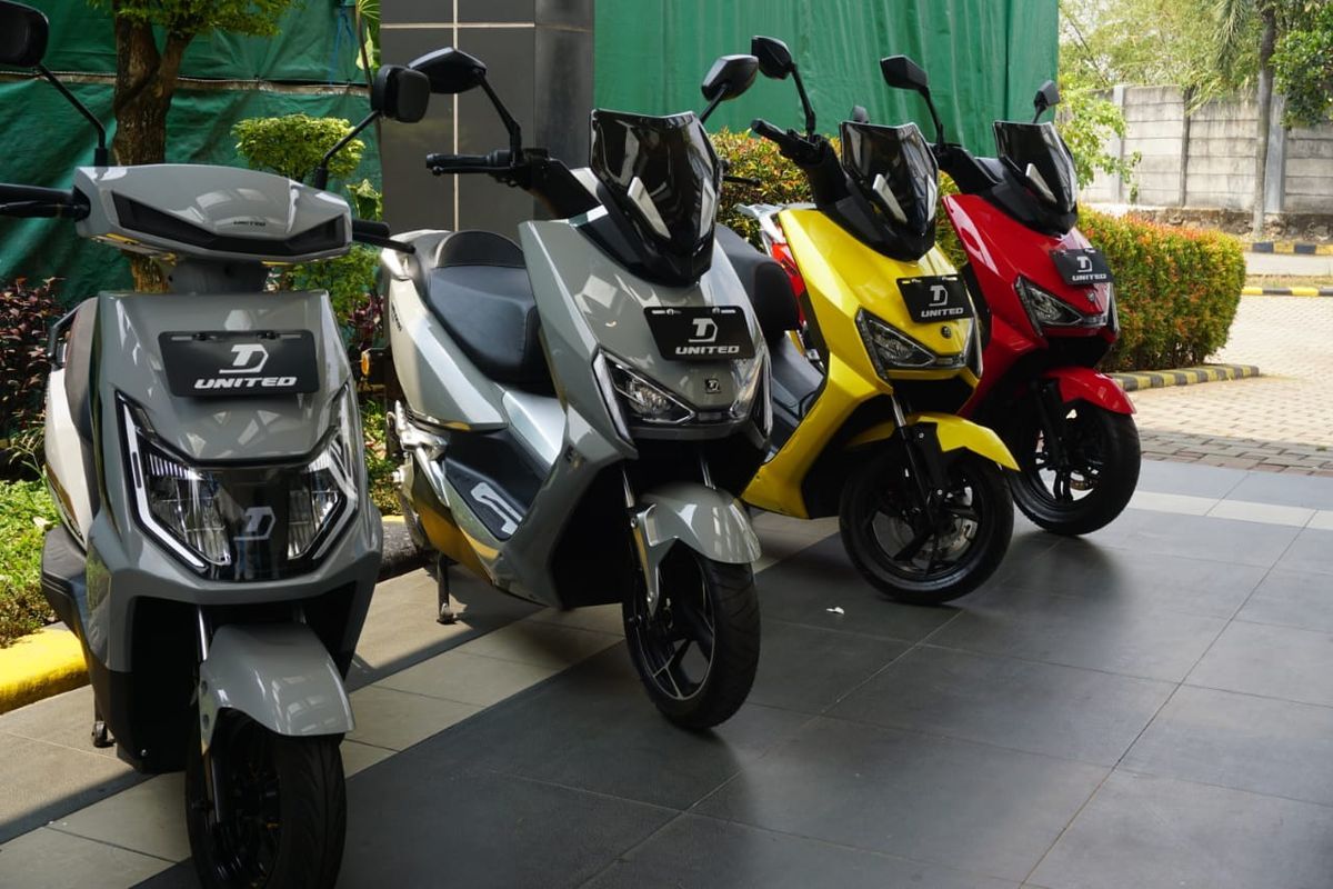 Ilustrasi jajaran produk motor listrik United E-Motor.(Dok. United E-Motor)  