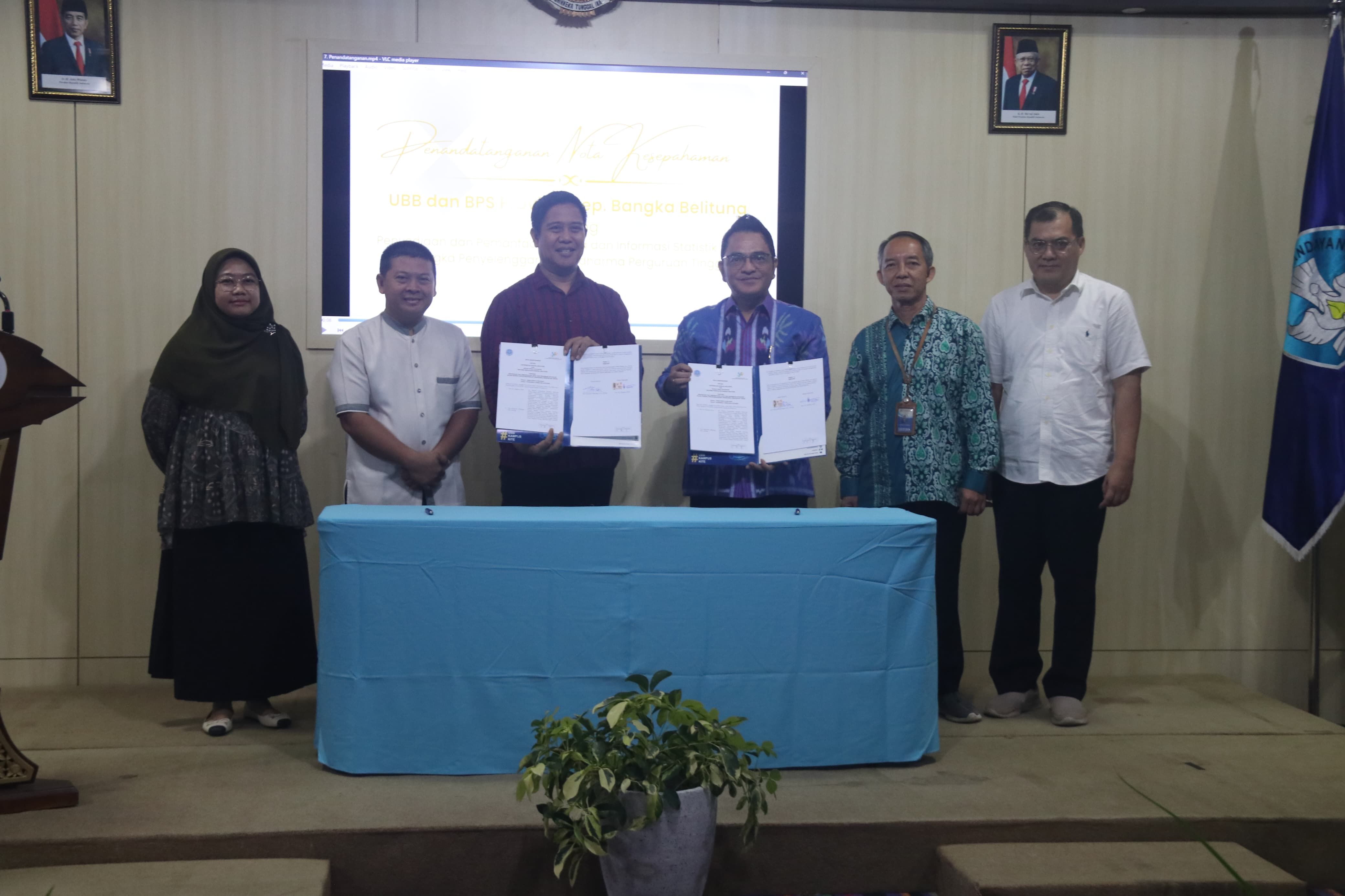 Penandatanganan Nota Kesepahaman antara Universitas Bangka Belitung dan Badan Pusat Statistik Provinsi Kepulauan Bangka Belitung