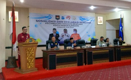Sekda Mie Go Hadiri Deklarasi Kecamatan Tangguh Bencana Pangkalpinang