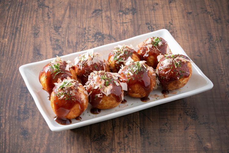 Ilustrasi takoyaki.