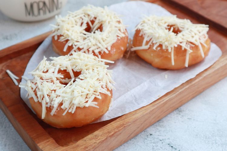 Ilustrasi donat topping keju