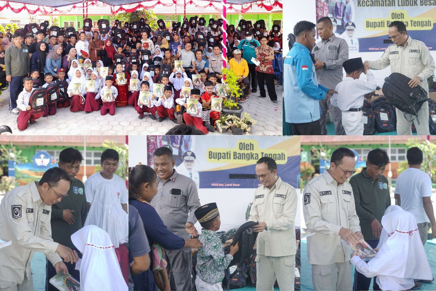 Algafry Beri Perlengkapan Sekolah Gratis ke 180 Pelajar di Lubuk Besar