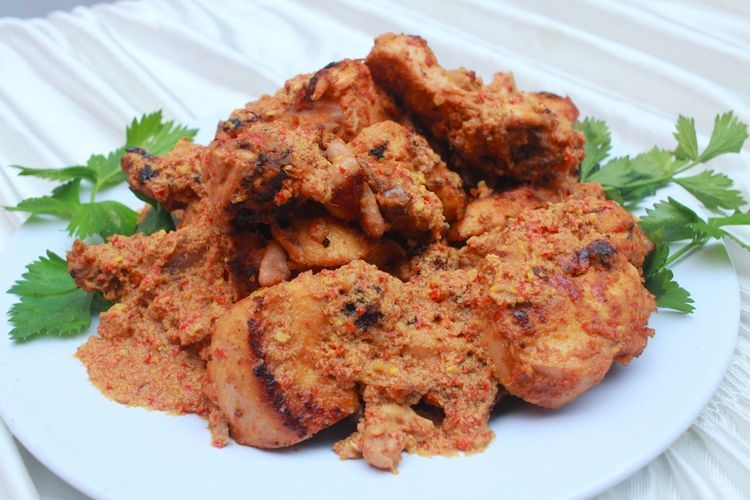 Ilustrasi ayam bakar padang.