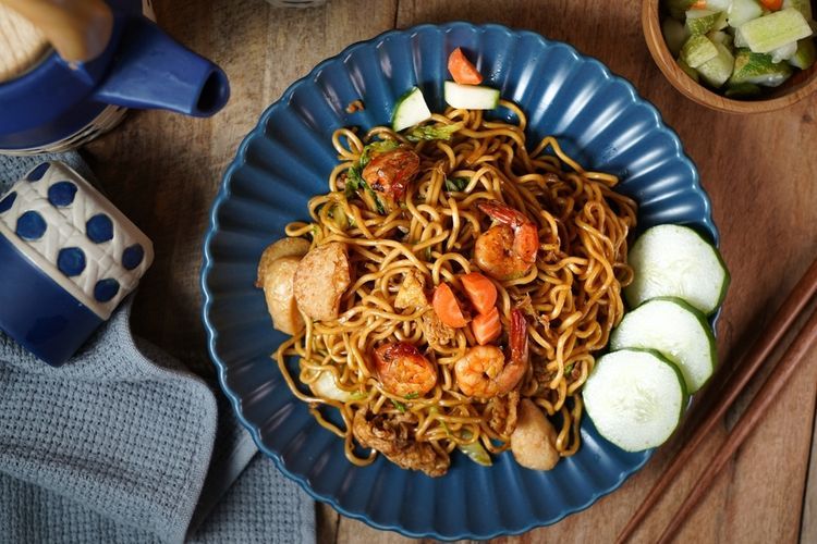 Ilustrasi bakmi goreng. 