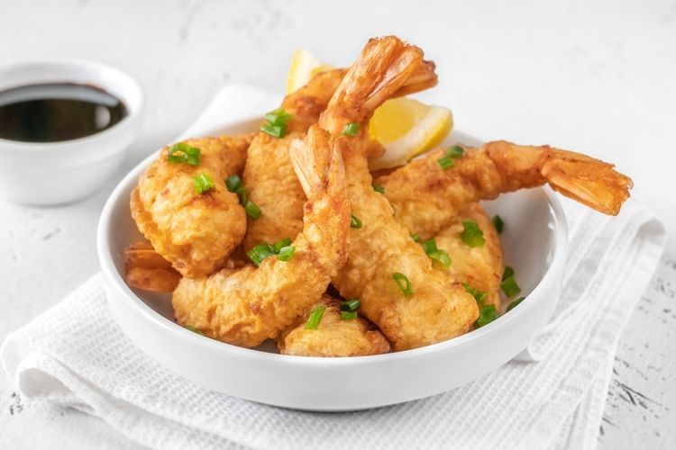 Ilustrasi udang goreng tepung  