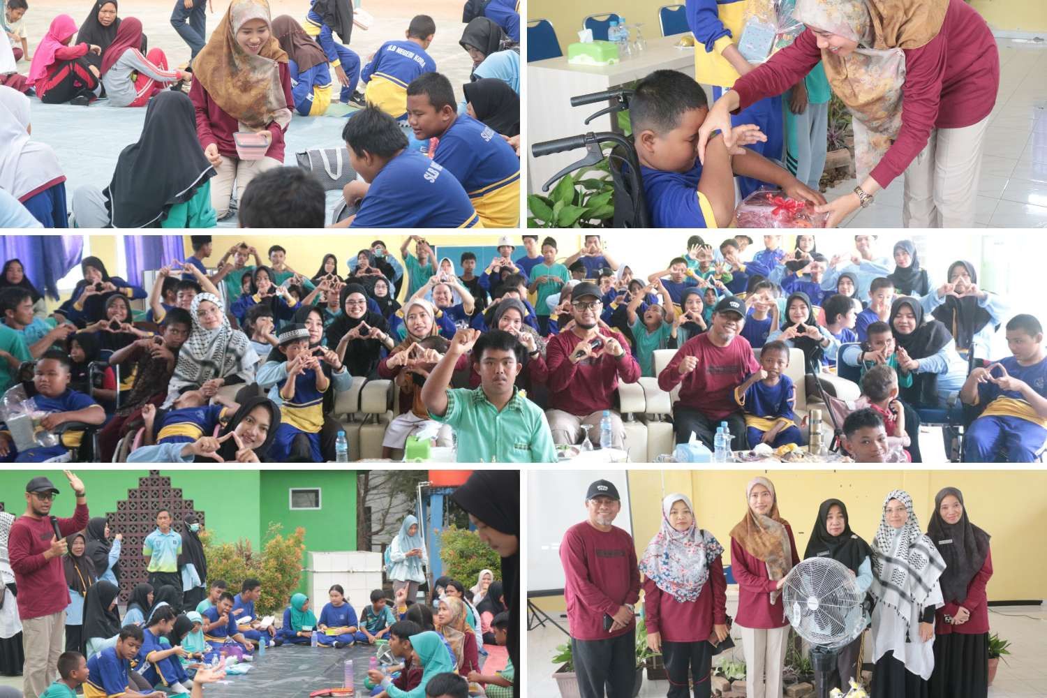 Tim Pembina Usaha Kesehatan Sekolah/Madrasah (TP UKS/M) Kabupaten Bangka Tengah melakukan kunjungan ke Sekolah Luar Biasa (SLB) Koba