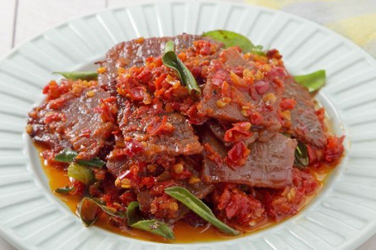 aging balado daun jeruk. 