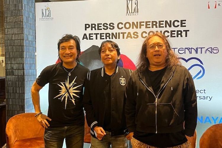 KLa Project dalam jumpa pers konser Aeternitas di daerah Setiabudi, Jakarta Selatan, Senin (9/9/2024). 