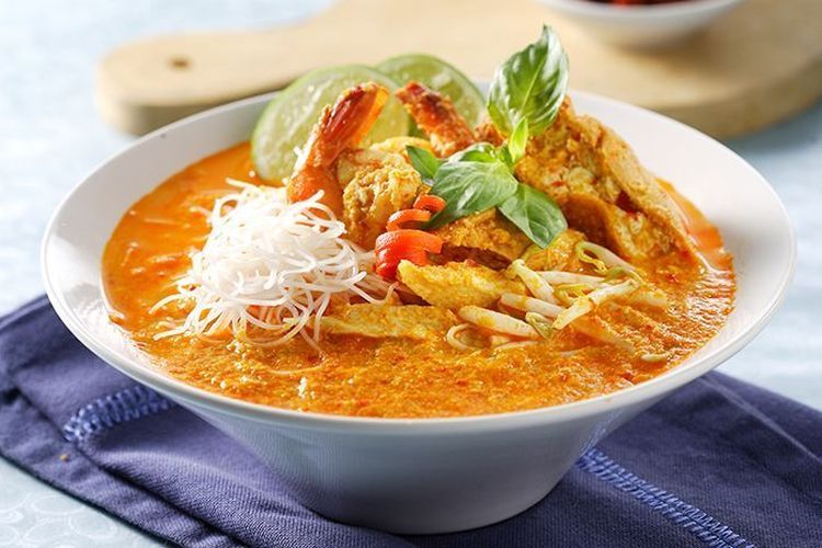 Ilustrasi laksa singapura. 