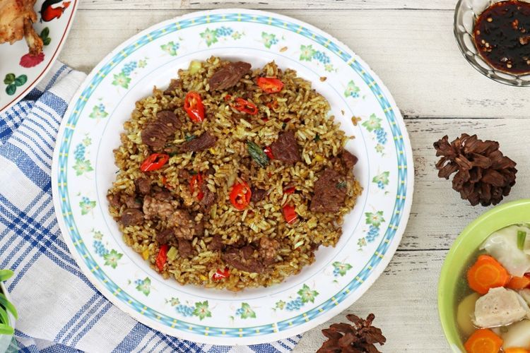 Ilustrasi nasi goreng kambing.