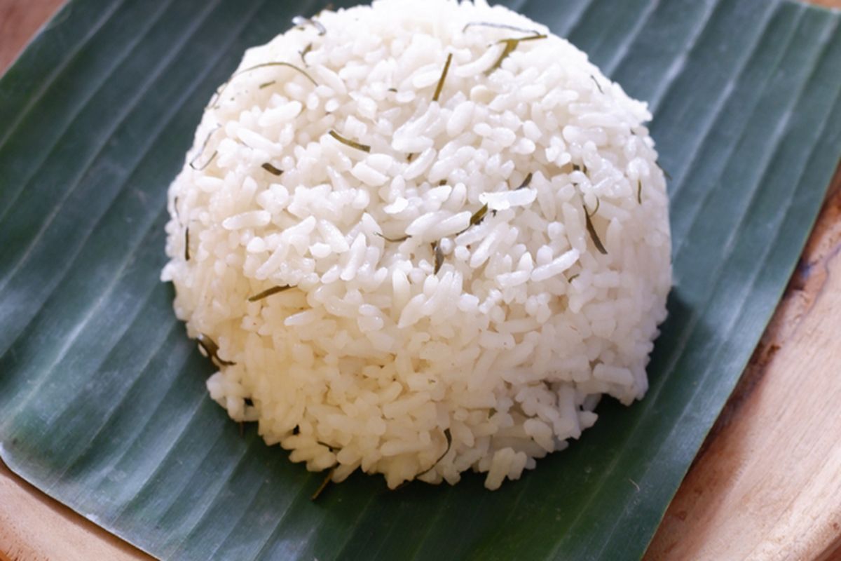 ilustrasi nasi daun jeruk. 