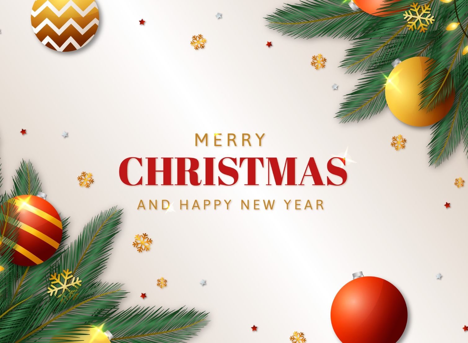 Merry christmas happy new year card