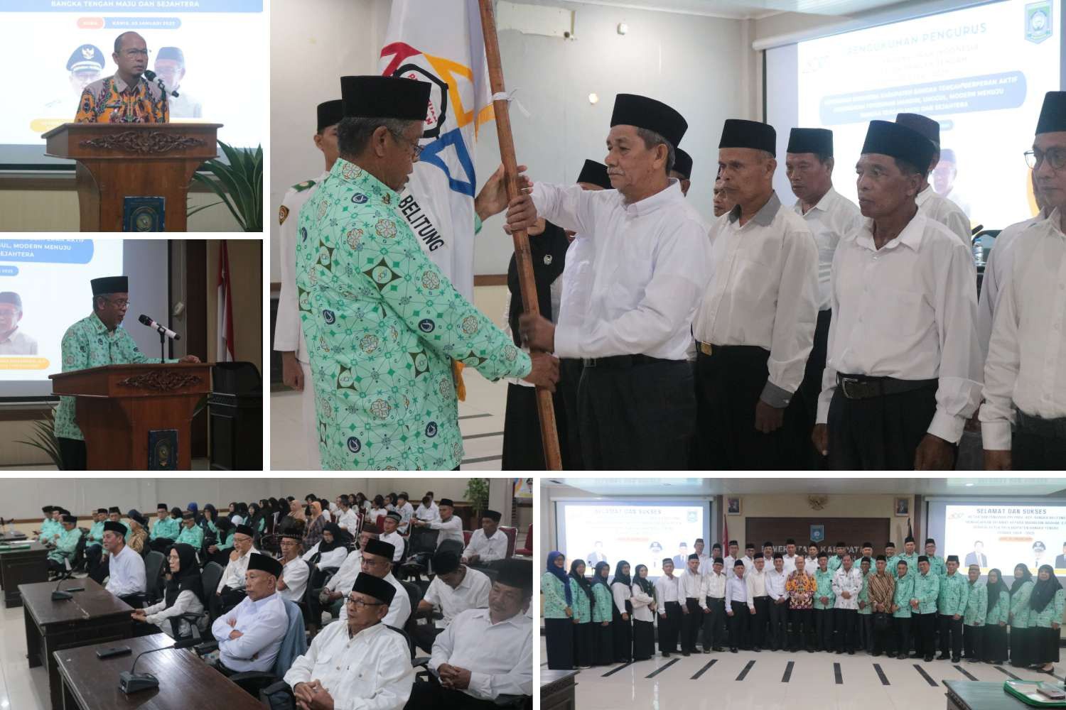 Pengukuhan Pengurus Persatuan Pensiunan Indonesia (PPI) Kabupaten Bangka Tengah (Bateng) Periode 2024-2029, bertempat di Ruang Rapat Besar Kantor Bupati Bateng, Kamis (30/01/2025).