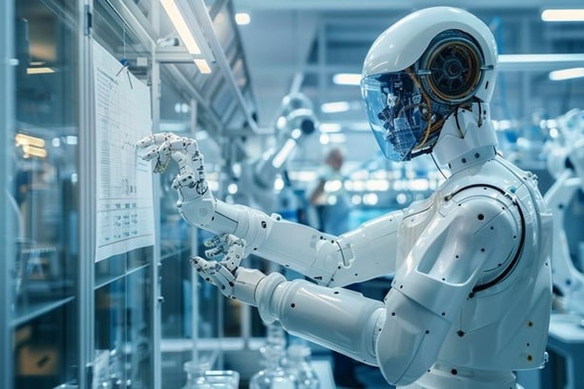 Ilustrasi robot yang sedang bekerja. Terpisah, China perkenalkan robot polisi canggih.()  