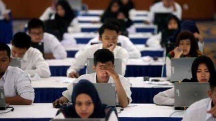 PENGANGKATAN CPNS 2024 - Ilustrasi peserta mengikuti seleksi CPNS. Pemerintah menetapkan jadwal terbaru pengangkatan CPNS 2024 paling lambat bulan Juni 2025. Sementara pengangkatan PPPK 2024 paling lambat Oktober 2025. 