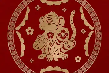 Ilustrasi shio yang cocok dengan shio Monyet.