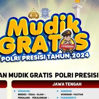 Mudik Gratis Polri Presisi 2024: Lokasi Pendaftaran, Persyaratan, Rute