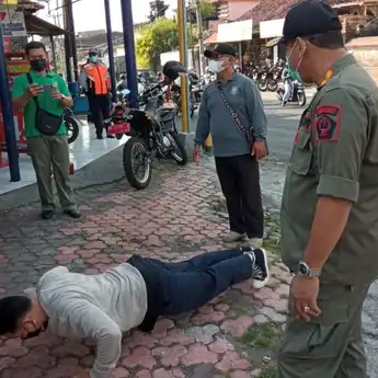 Diganjar Push Up, Tim Yustisi Harapkan Ketertiban Prokes oleh Semua Pihak 