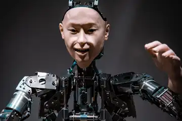 Ilustrasi robot Artificial Intellegence (AI).