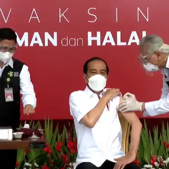 LIVE Streaming Presiden Jokowi Disuntik Vaksin Sinovac