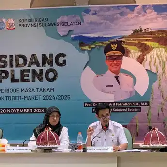 Komisi Irigasi Sulsel Tetapkan Rencana Tata Tanam Oktober 2024-Maret 2025